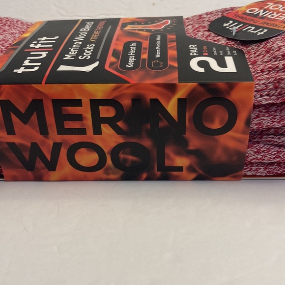 Merino Wool Blend Socks Xtreme Thermal Warm Cold Weather Boot Socks Red - Picture 8 of 14